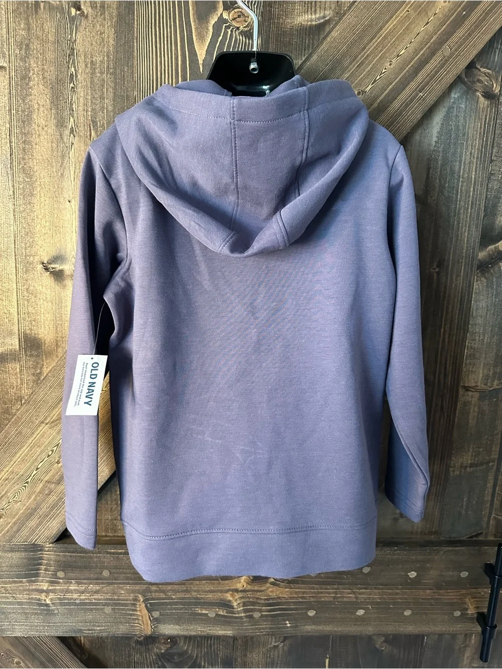 Boys Hooded Full-Zip Jacket in Slate Blue